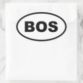 Sticker Ovale Boston BOS (Sac)