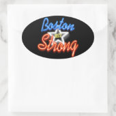 Sticker Ovale Boston forte et brillante (Sac)