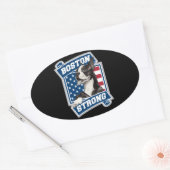 STICKER OVALE BOSTON STRONG TERRIER (Enveloppe)