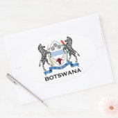 Sticker Ovale BOTSWANA - drapeau/emblème/blason/symbole (Enveloppe)