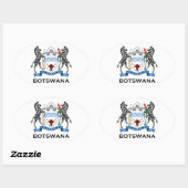 Sticker Ovale BOTSWANA - drapeau/emblème/blason/symbole (Feuille)