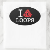 Sticker Ovale Boucles d'adaptateur I 45 (Sac)