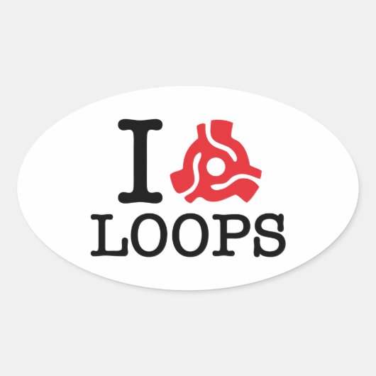 Sticker Ovale Boucles d'adaptateur I 45 (Devant)