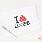 Sticker Ovale Boucles d'adaptateur I 45 (Enveloppe)