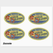 Sticker Ovale Boucles DeVILco (Feuille)