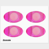 Sticker Ovale Bougie, Sweet Rose Love Lumière aux chandelles (Feuille)