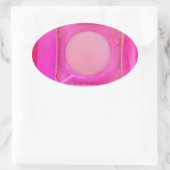 Sticker Ovale Bougie, Sweet Rose Love Lumière aux chandelles (Sac)