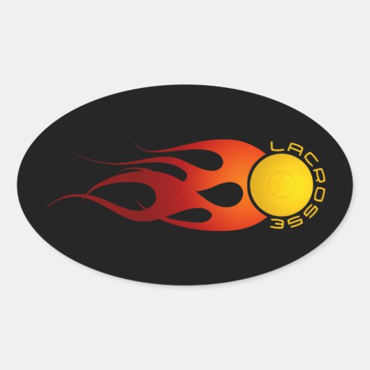 Sticker Ovale Boule de feu (Devant)