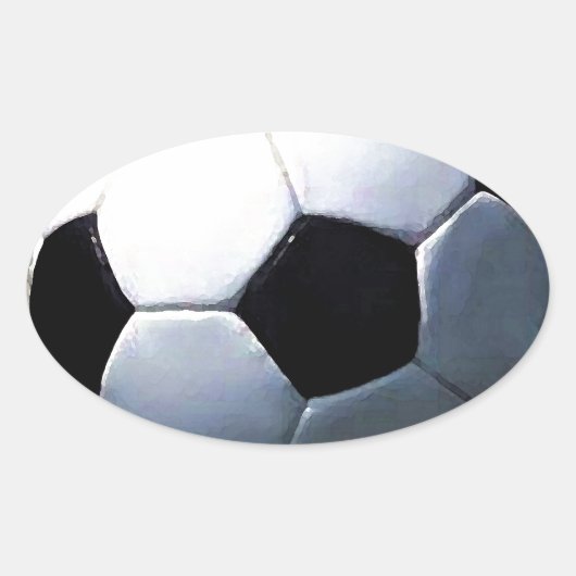 Sticker Ovale Boule de football (Devant)