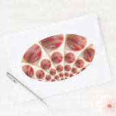 Sticker Ovale Boules de cricket rythmées par boules de cuir : ta (Enveloppe)