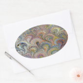 Sticker Ovale Bouquet Peacock (Enveloppe)