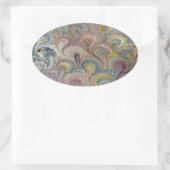 Sticker Ovale Bouquet Peacock (Sac)