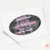 Sticker Ovale Bouquet Techno (Enveloppe)