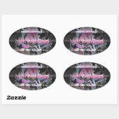 Sticker Ovale Bouquet Techno (Feuille)