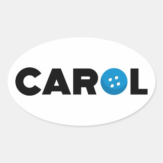 Sticker Ovale Bouton Carol (Devant)