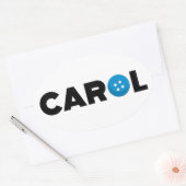 Sticker Ovale Bouton Carol (Enveloppe)