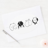 Sticker Ovale Boutons Hamster (Enveloppe)