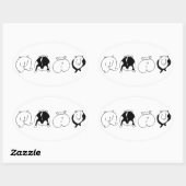 Sticker Ovale Boutons Hamster (Feuille)