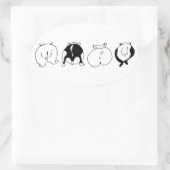 Sticker Ovale Boutons Hamster (Sac)