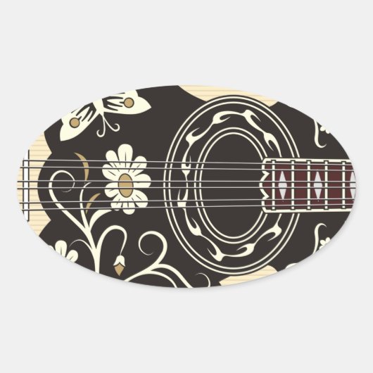 Sticker Ovale Bouzouki (Devant)