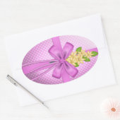 Sticker Ovale Bow de Pâques (Enveloppe)