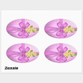 Sticker Ovale Bow de Pâques (Feuille)