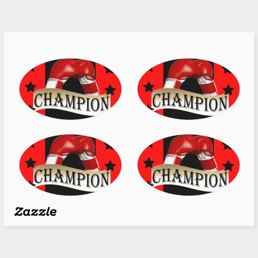 STICKER OVALE BOXING (Feuille)