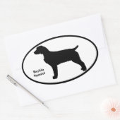Sticker Ovale Boykin Spaniel SIlhouette (Enveloppe)