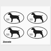 Sticker Ovale Boykin Spaniel SIlhouette (Feuille)