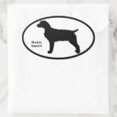 Sticker Ovale Boykin Spaniel SIlhouette (Sac)