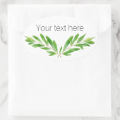 Sticker Ovale Branches olives (Sac)