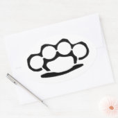 Sticker Ovale Brass Knuckkls (Enveloppe)