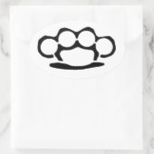 Sticker Ovale Brass Knuckkls (Sac)