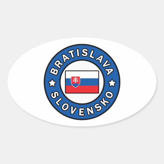 Sticker Ovale Bratislava Slovensko (Devant)