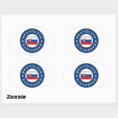 Sticker Ovale Bratislava Slovensko (Feuille)