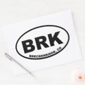 Sticker Ovale Breckenridge BRK (Enveloppe)
