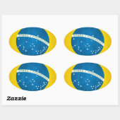 Sticker Ovale brésil (Feuille)