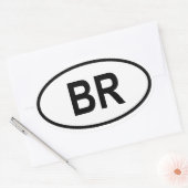 Sticker Ovale Brésil "BR" (Enveloppe)