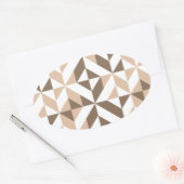 Sticker Ovale Brevet de Brown Beige (Enveloppe)