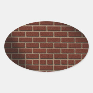 STICKER OVALE BRICK WALL 2