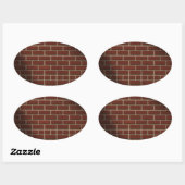 STICKER OVALE BRICK WALL 2 (Feuille)