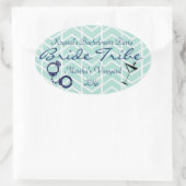 Sticker Ovale Bride Tribe Bachelorette Party (Sac)