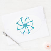 Sticker Ovale Broche de l'outil de glace (Enveloppe)