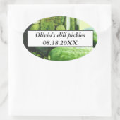 Sticker Ovale Brochettes Mason Concombres Concombres Maison (Sac)