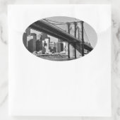 Sticker Ovale Brooklyn Bridge New York City (Sac)