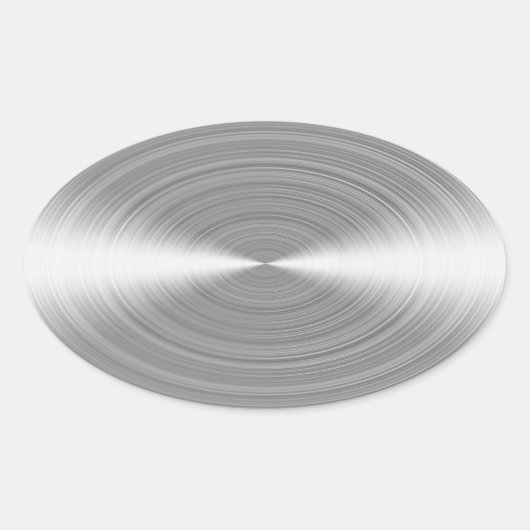 Sticker Ovale Brossé inoxydable (Devant)