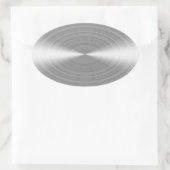 Sticker Ovale Brossé inoxydable (Sac)