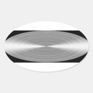 Sticker Ovale Brossé inoxydable