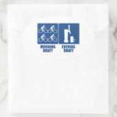 Sticker Ovale Brouillon du matin, Brouillon du soir (Sac)