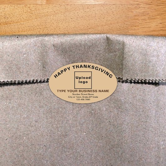 Sticker Ovale Brown de Thanksgiving
